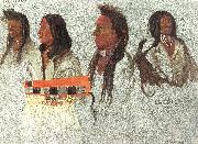 Bierstadt, Albert Four Indians oil painting reproduction